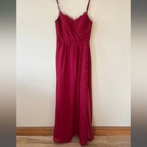 Azazie Burgundy size A4 bridesmaid dress